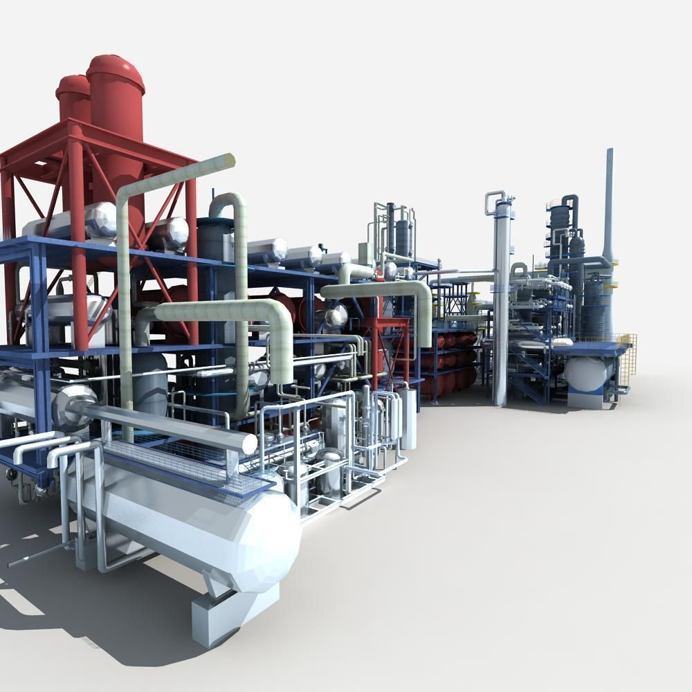 Refinery oil 3D model_2