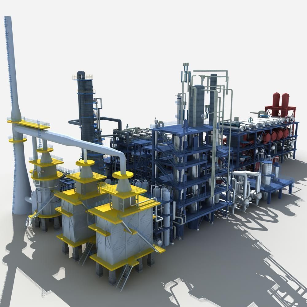 Refinery oil 3D model_4