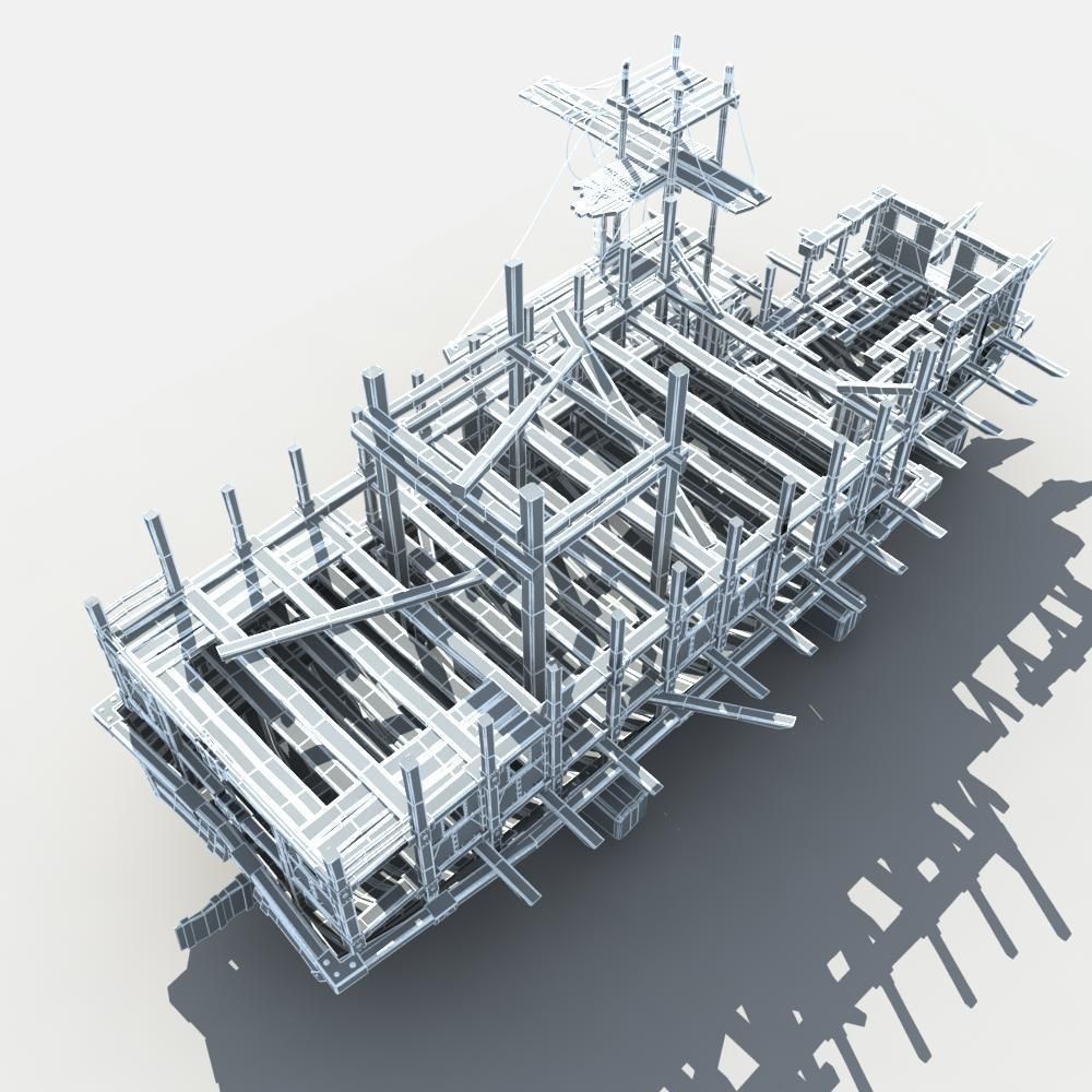 Ship is being Built 3D model_12