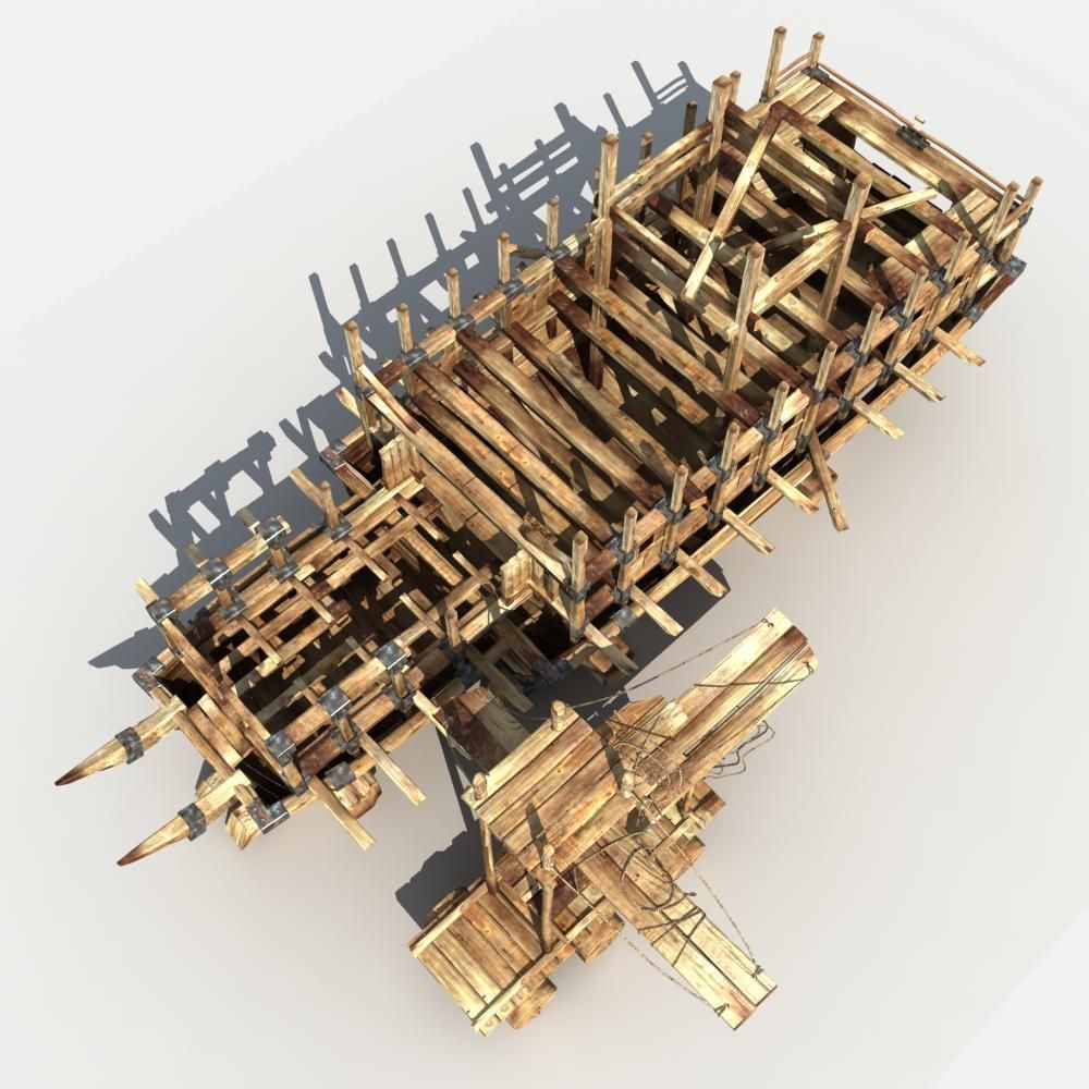 Ship is being Built 3D model_2