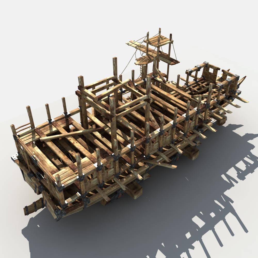 Ship is being Built 3D model_4