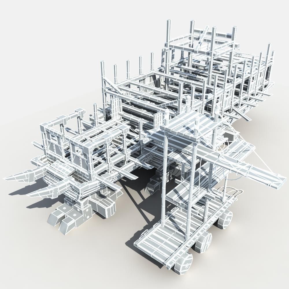 Ship is being Built 3D model_11