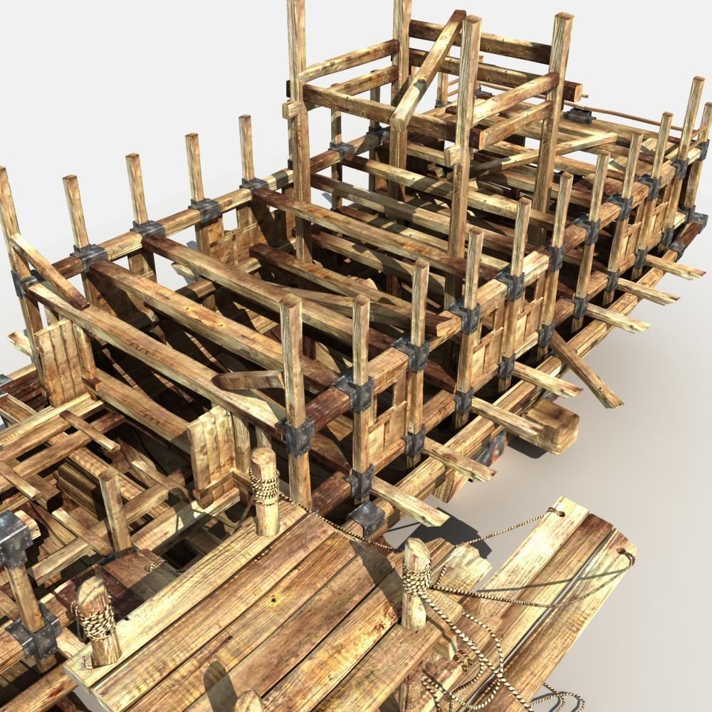 Ship is being Built 3D model_5