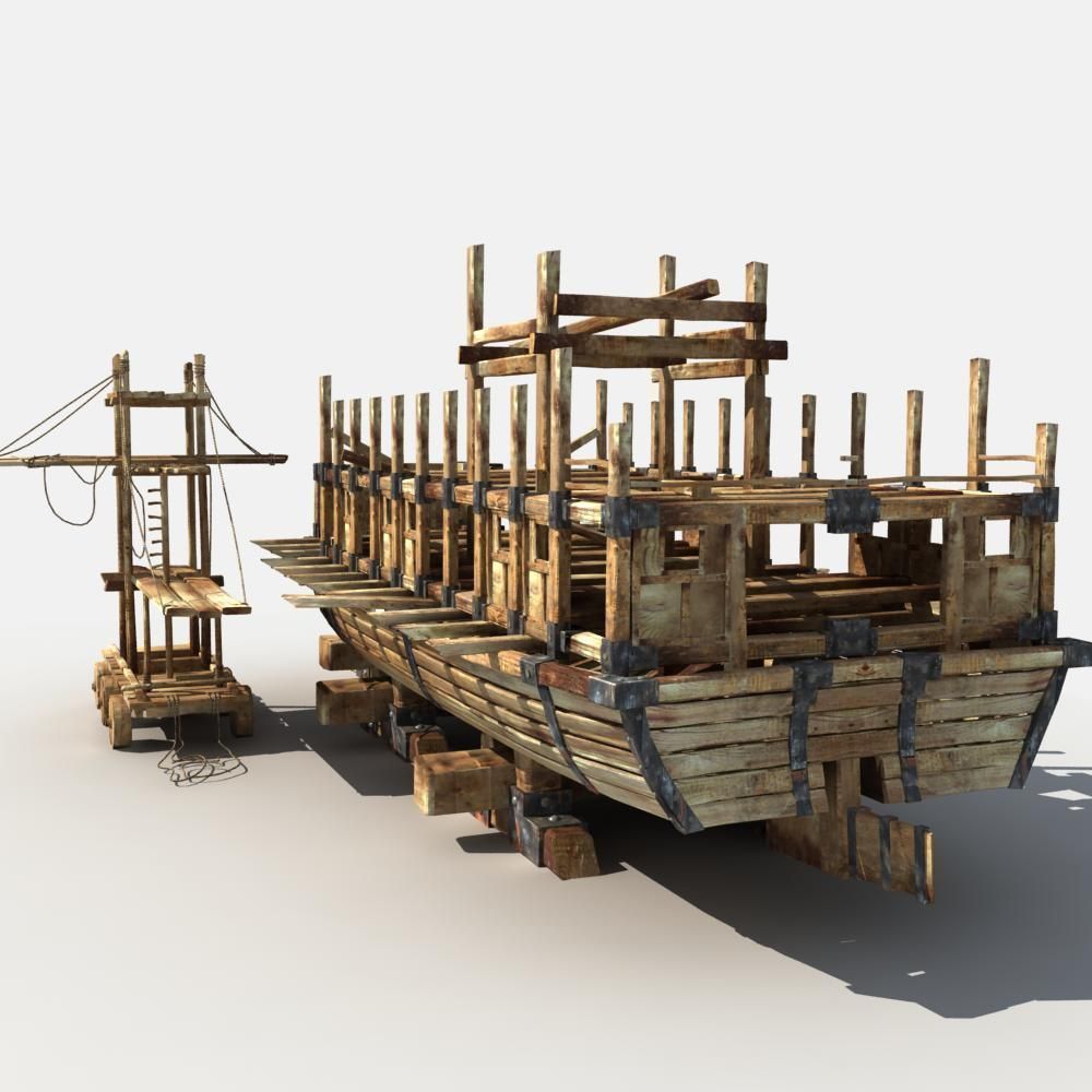 Ship is being Built 3D model_6