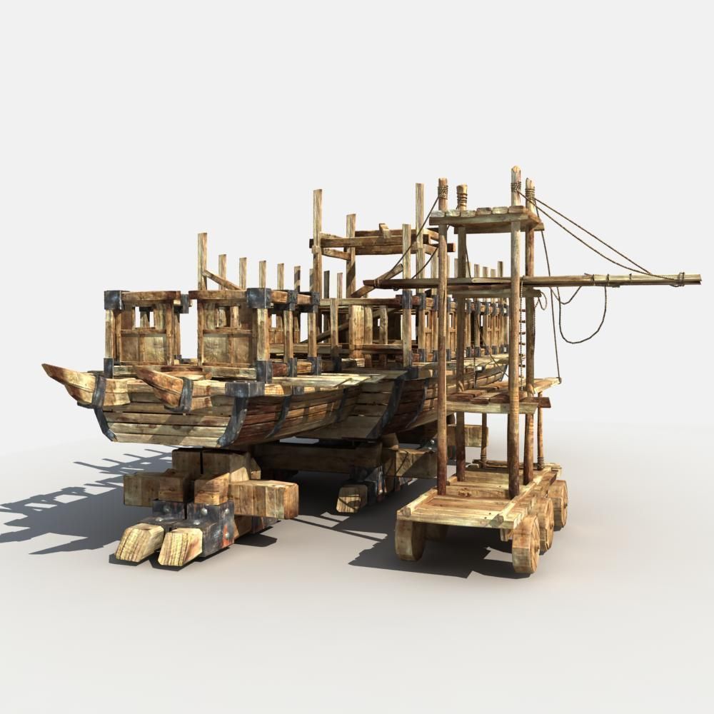 Ship is being Built 3D model_1