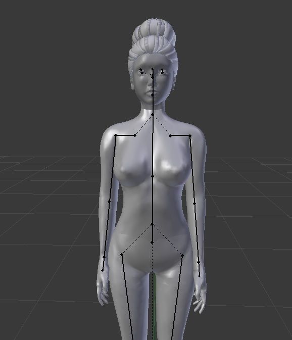 Katherine 3d female mesh avatar rigged Low-poly 3D model_1