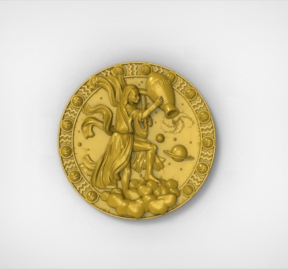 3D model of the twelve symbols of the zodiac 3D print model_7