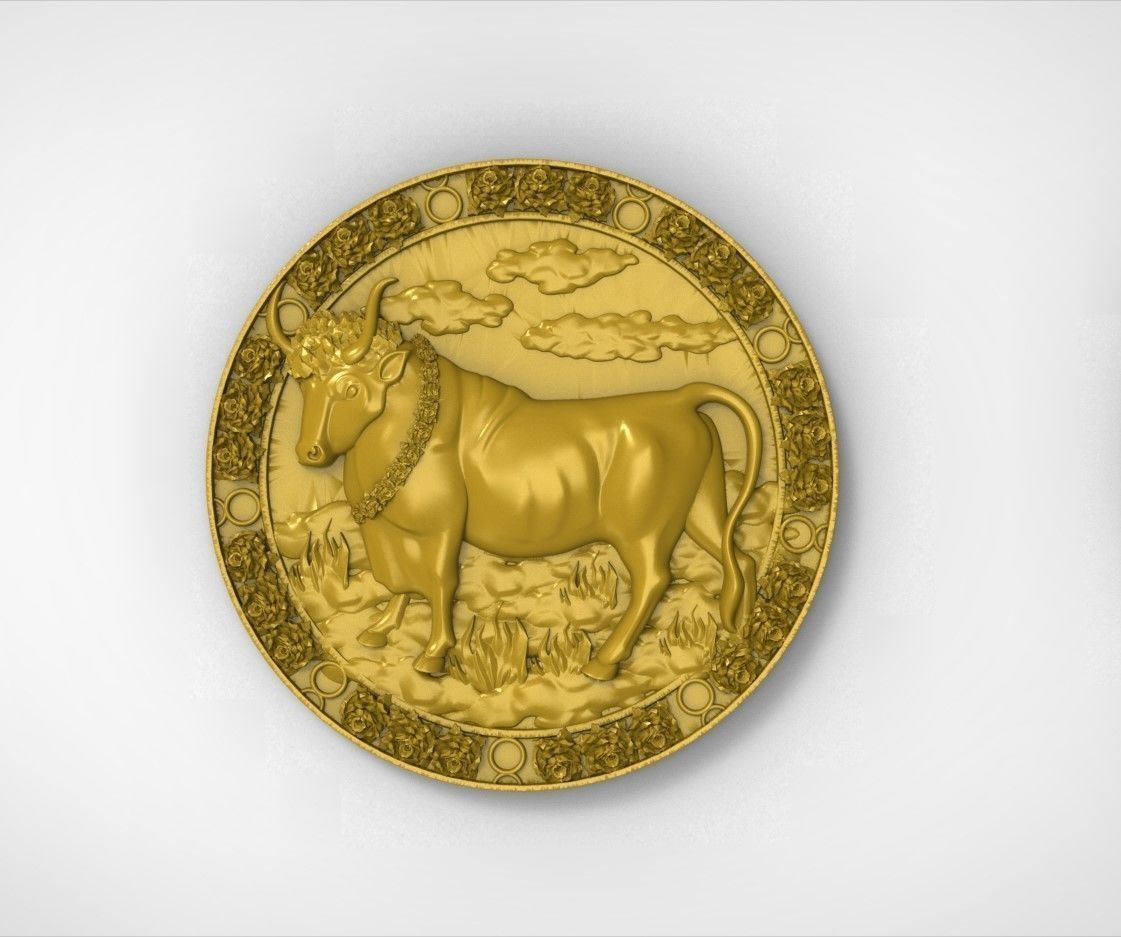 3D model of the twelve symbols of the zodiac 3D print model_2