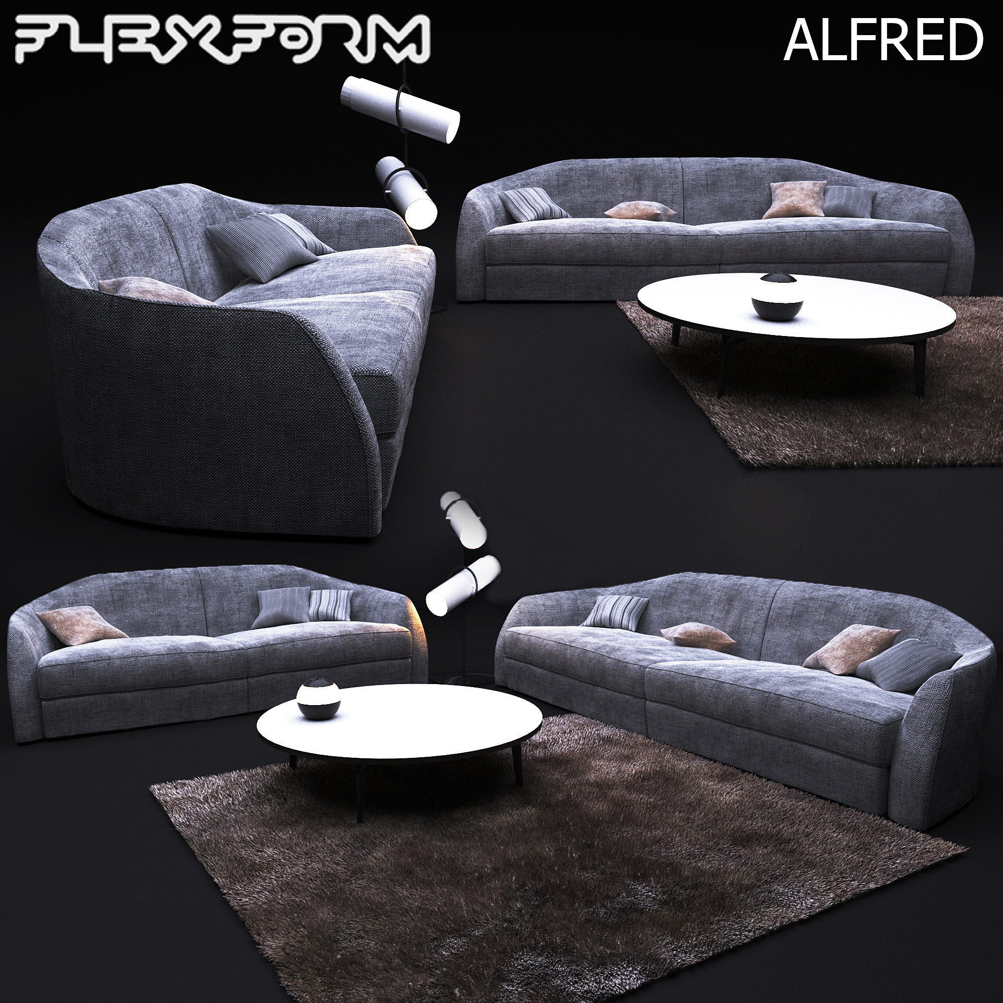 3D Sofa in modern style ALFRED CGTrader