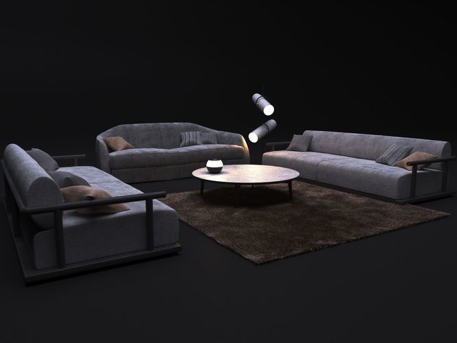 sofa ALFRED and sofa ICARO 3D model