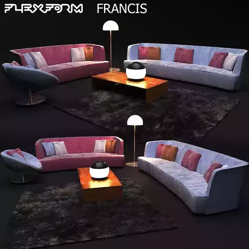  Sofa in modern style FLEXFORM FRANCIS 3D model