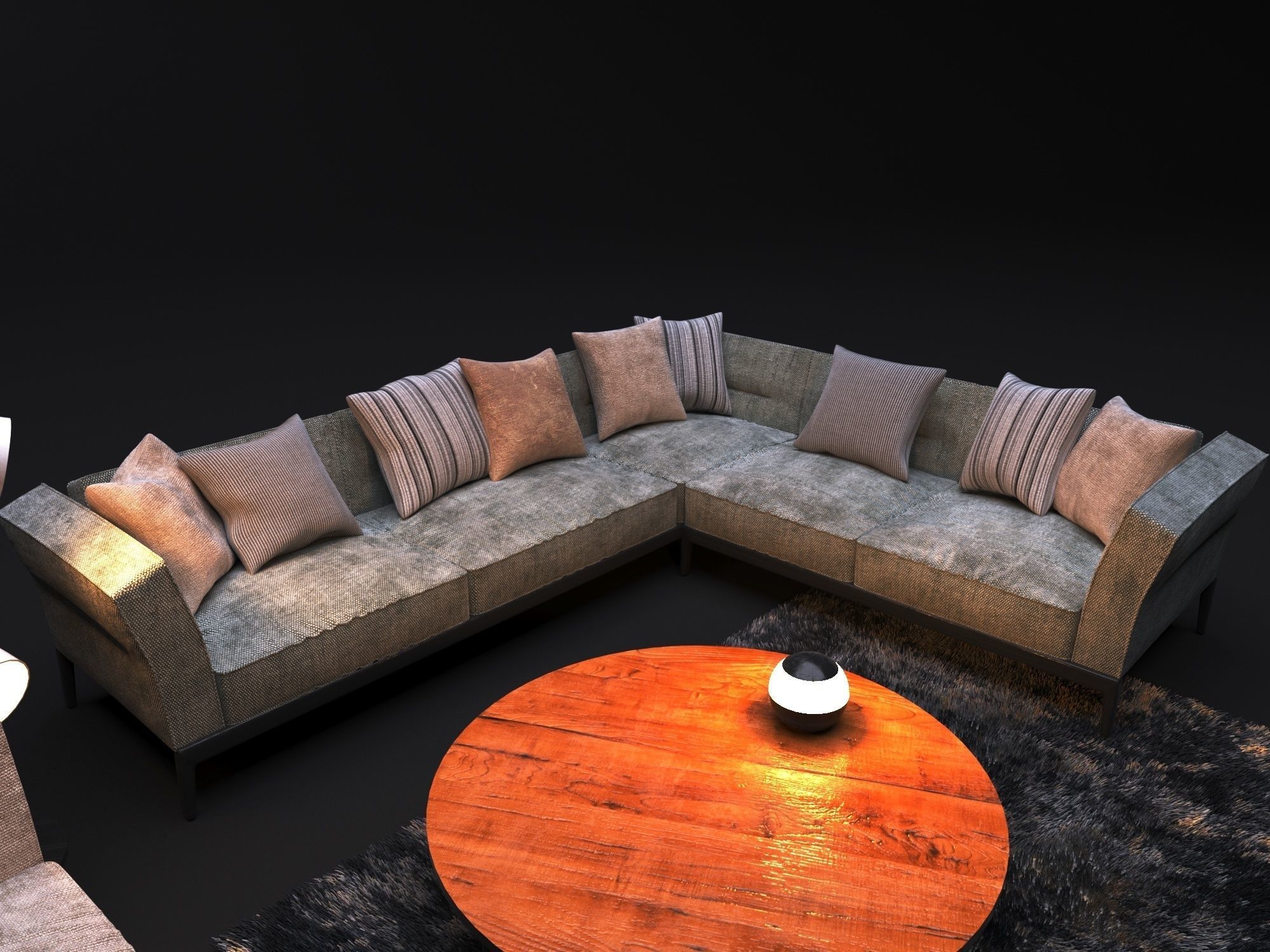 Sofa in modern style  FLEXFORM ADDA 3D model_3
