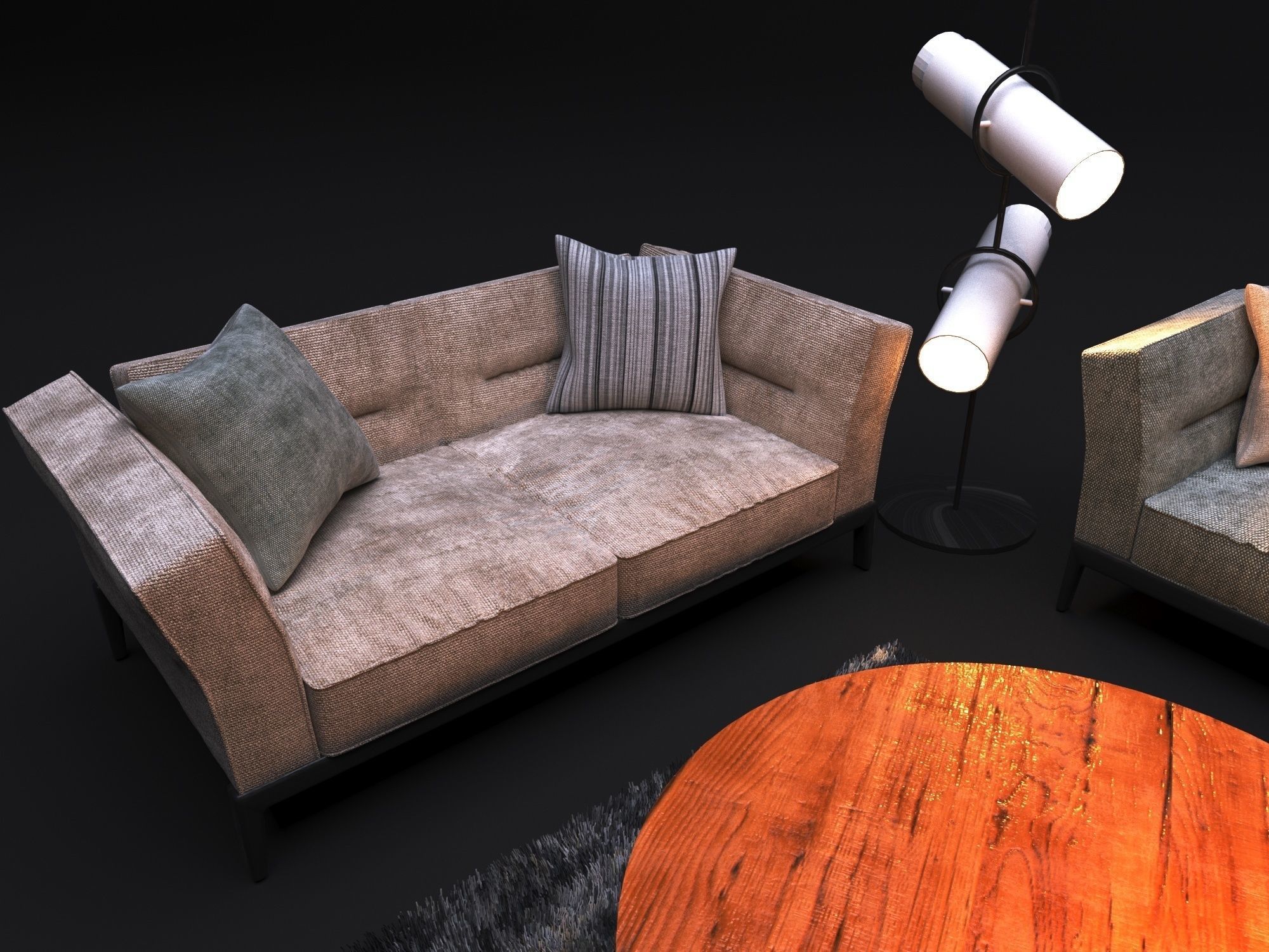 Sofa in modern style  FLEXFORM ADDA 3D model_4