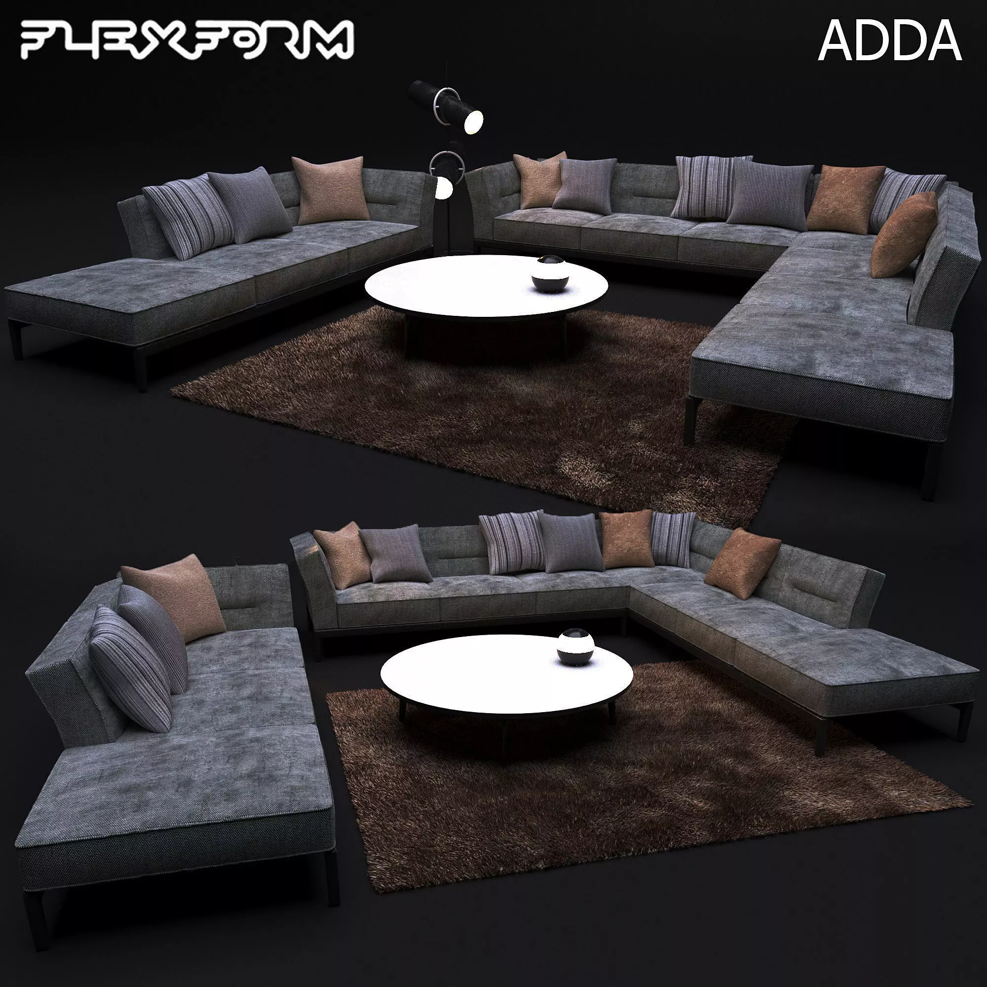 Sofa FLEXFORM ADDA 3D model_0