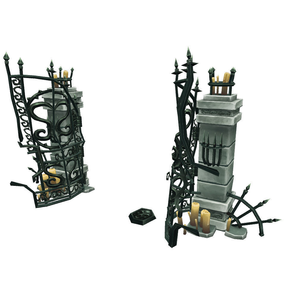 Cemetery Starter Set - Low Poly Hand Painted Low-poly 3D model_22