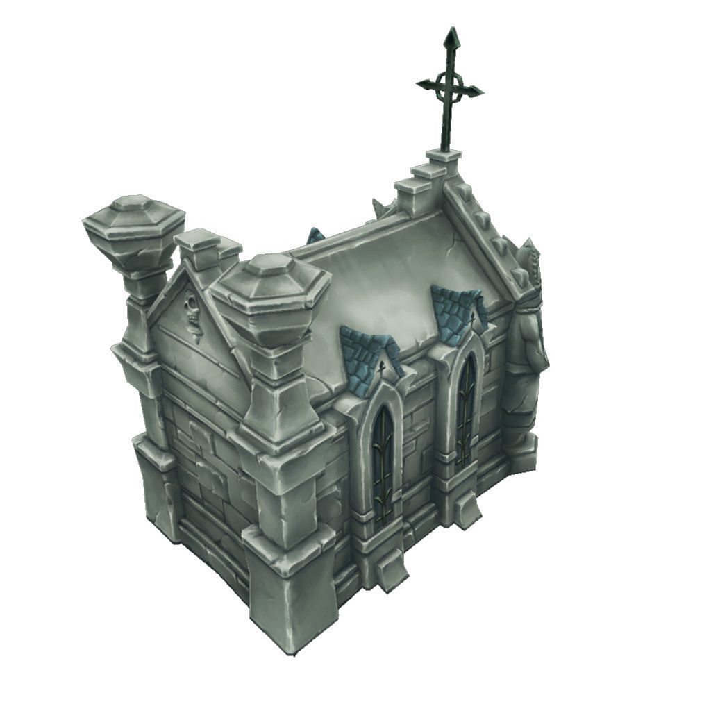 Cemetery Starter Set - Low Poly Hand Painted Low-poly 3D model_10