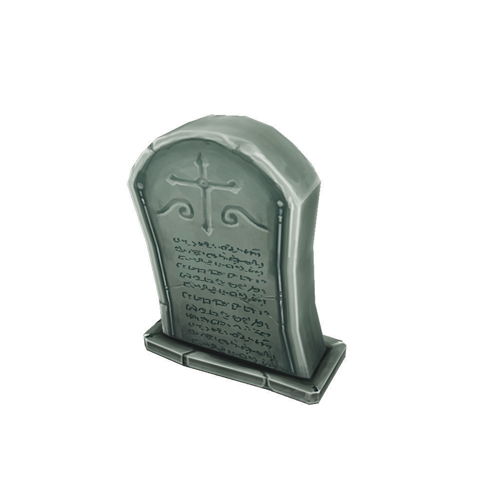 Cemetery Starter Set - Low Poly Hand Painted Low-poly 3D model_26