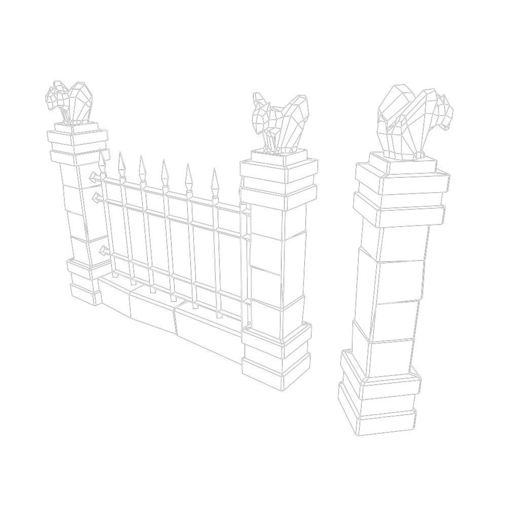 Cemetery Starter Set - Low Poly Hand Painted Low-poly 3D model_18
