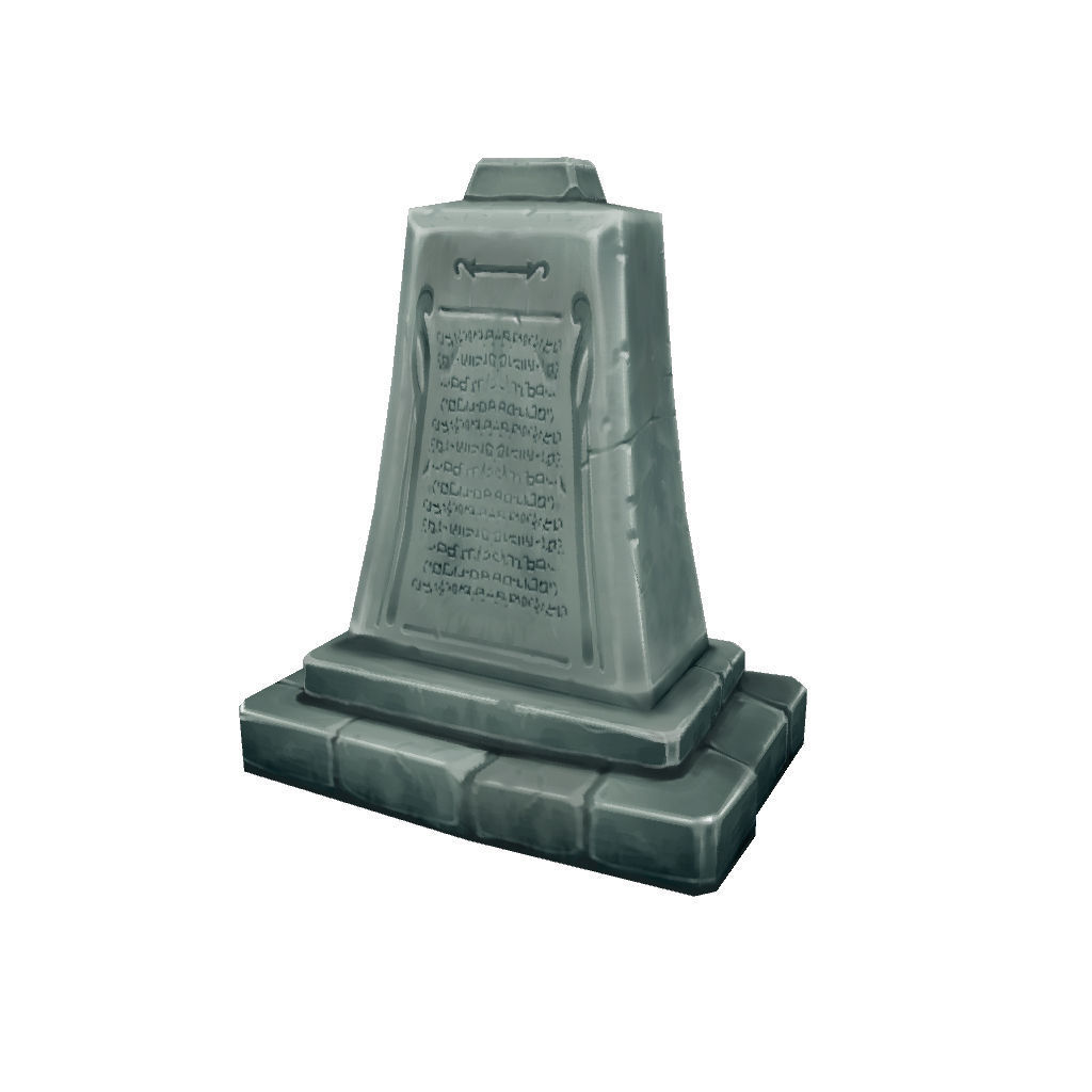 Cemetery Starter Set - Low Poly Hand Painted Low-poly 3D model_37