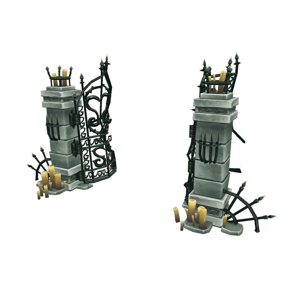 Cemetery Starter Set - Low Poly Hand Painted Low-poly 3D model_21