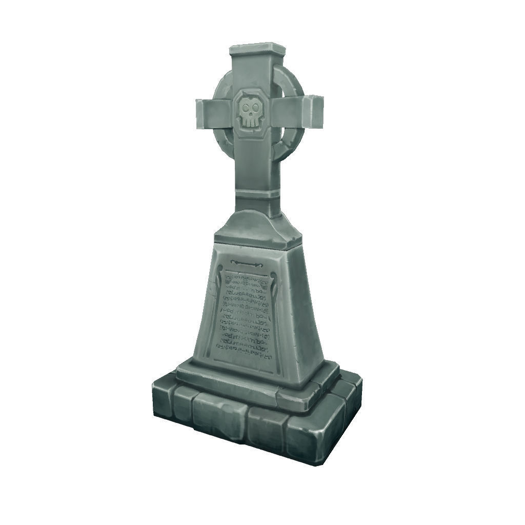 Cemetery Starter Set - Low Poly Hand Painted Low-poly 3D model_36