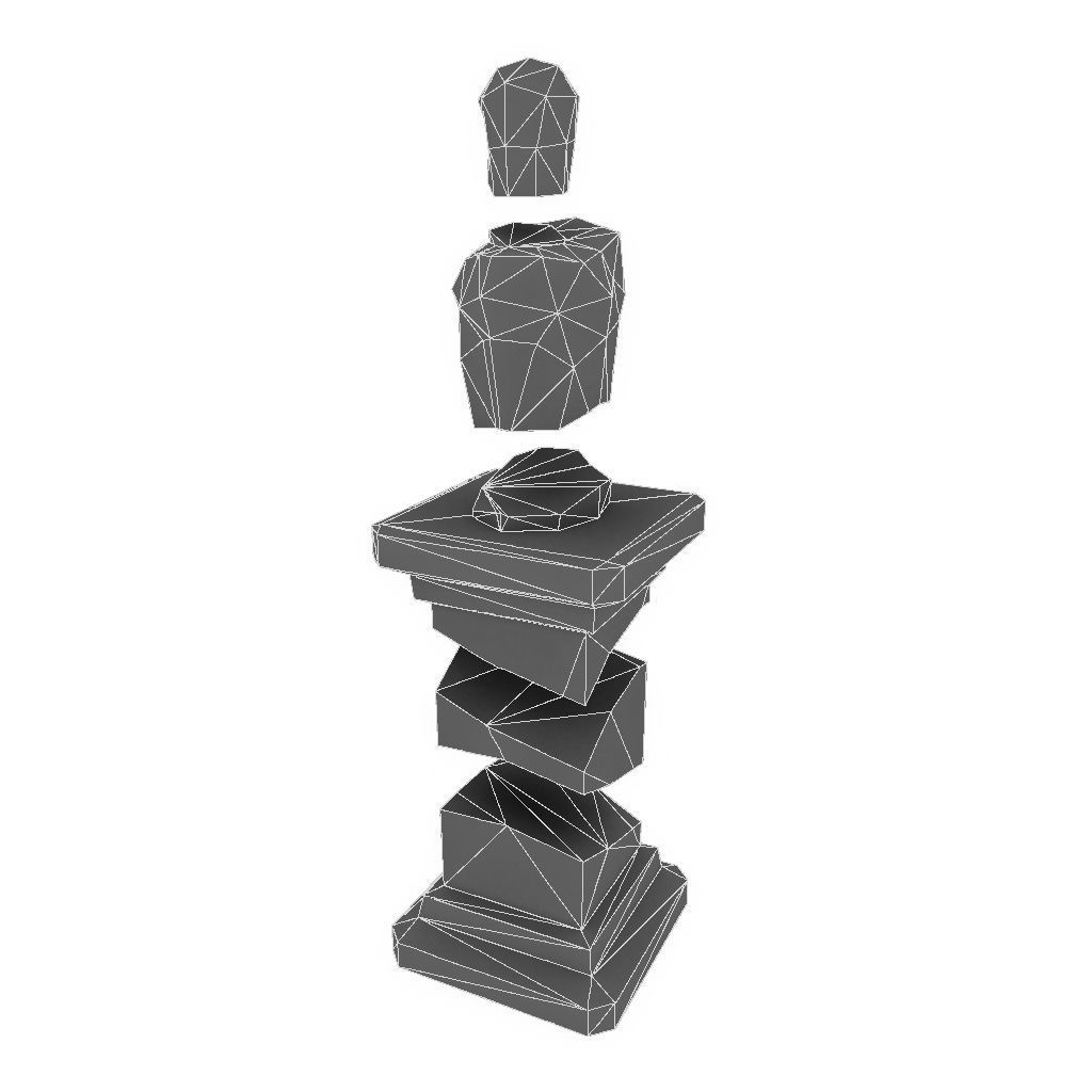 Cemetery Starter Set - Low Poly Hand Painted Low-poly 3D model_16