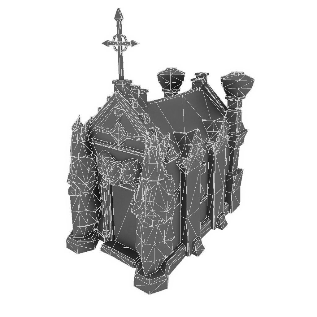 Cemetery Starter Set - Low Poly Hand Painted Low-poly 3D model_9