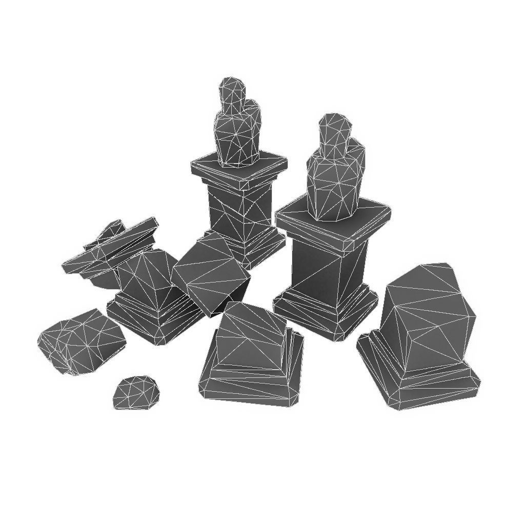 Cemetery Starter Set - Low Poly Hand Painted Low-poly 3D model_12