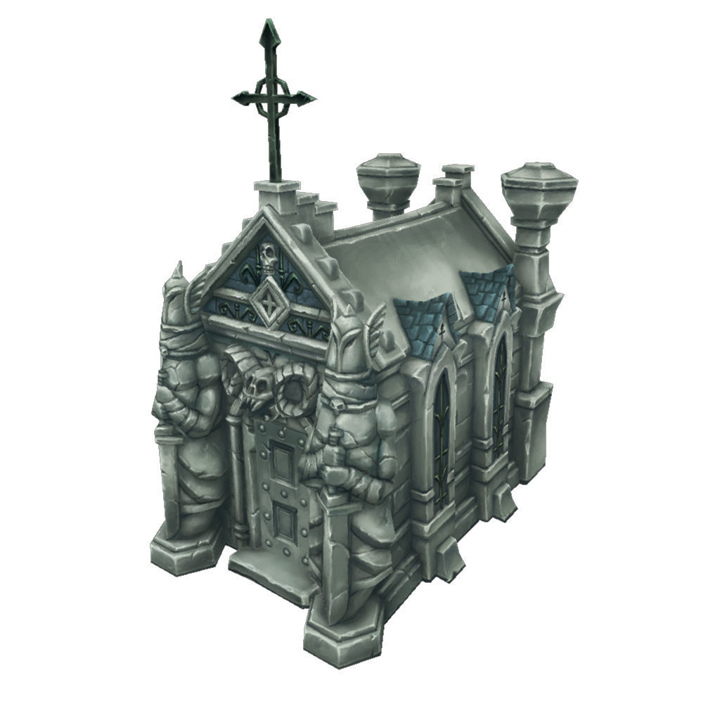 Cemetery Starter Set - Low Poly Hand Painted Low-poly 3D model_8