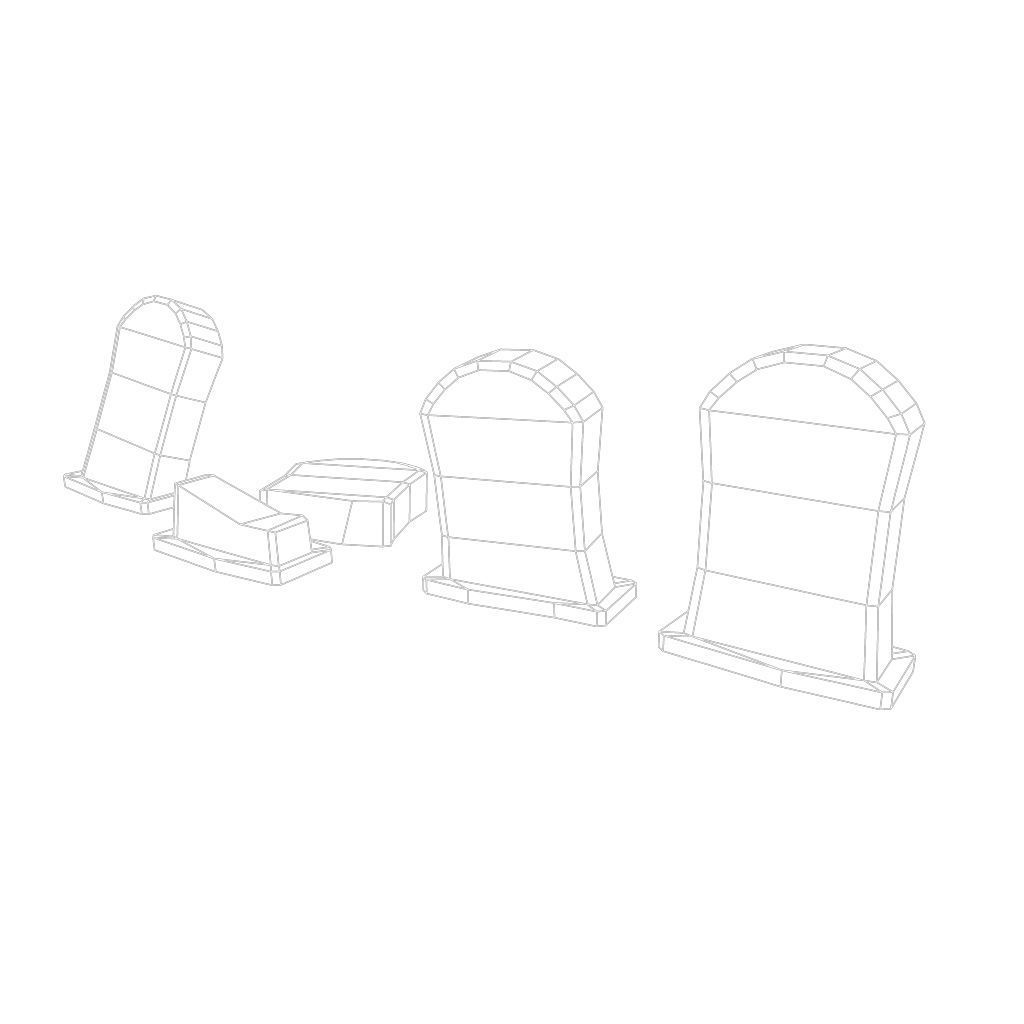 Cemetery Starter Set - Low Poly Hand Painted Low-poly 3D model_24