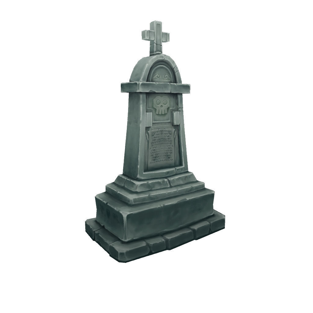 Cemetery Starter Set - Low Poly Hand Painted Low-poly 3D model_41