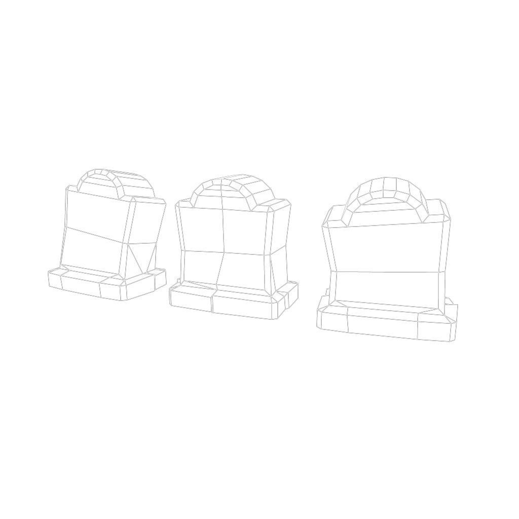 Cemetery Starter Set - Low Poly Hand Painted Low-poly 3D model_30