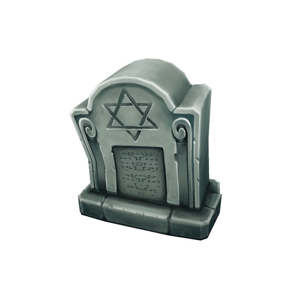 Cemetery Starter Set - Low Poly Hand Painted Low-poly 3D model_33