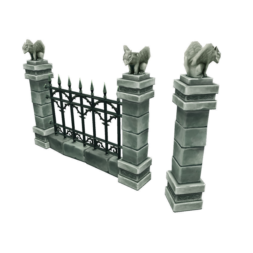 Cemetery Starter Set - Low Poly Hand Painted Low-poly 3D model_17