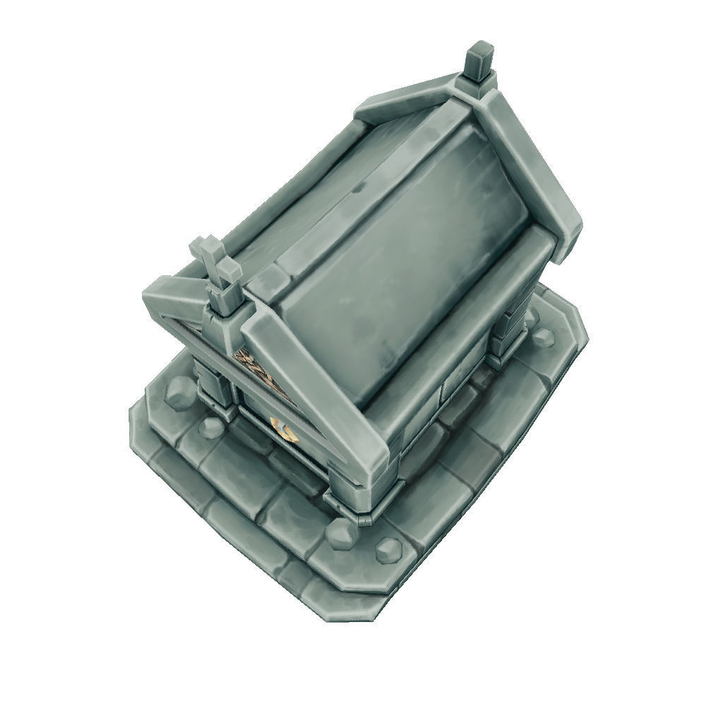 Cemetery Starter Set - Low Poly Hand Painted Low-poly 3D model_53