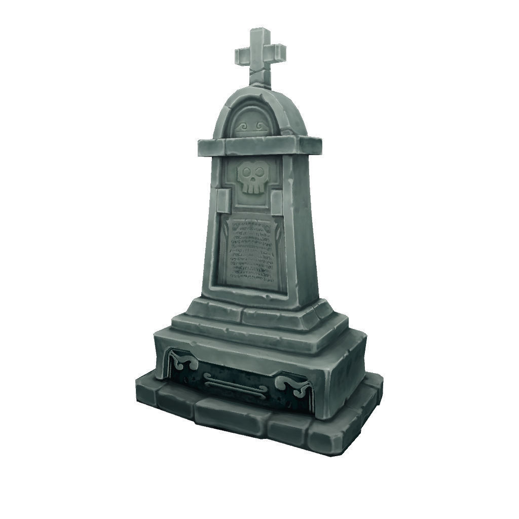 Cemetery Starter Set - Low Poly Hand Painted Low-poly 3D model_39