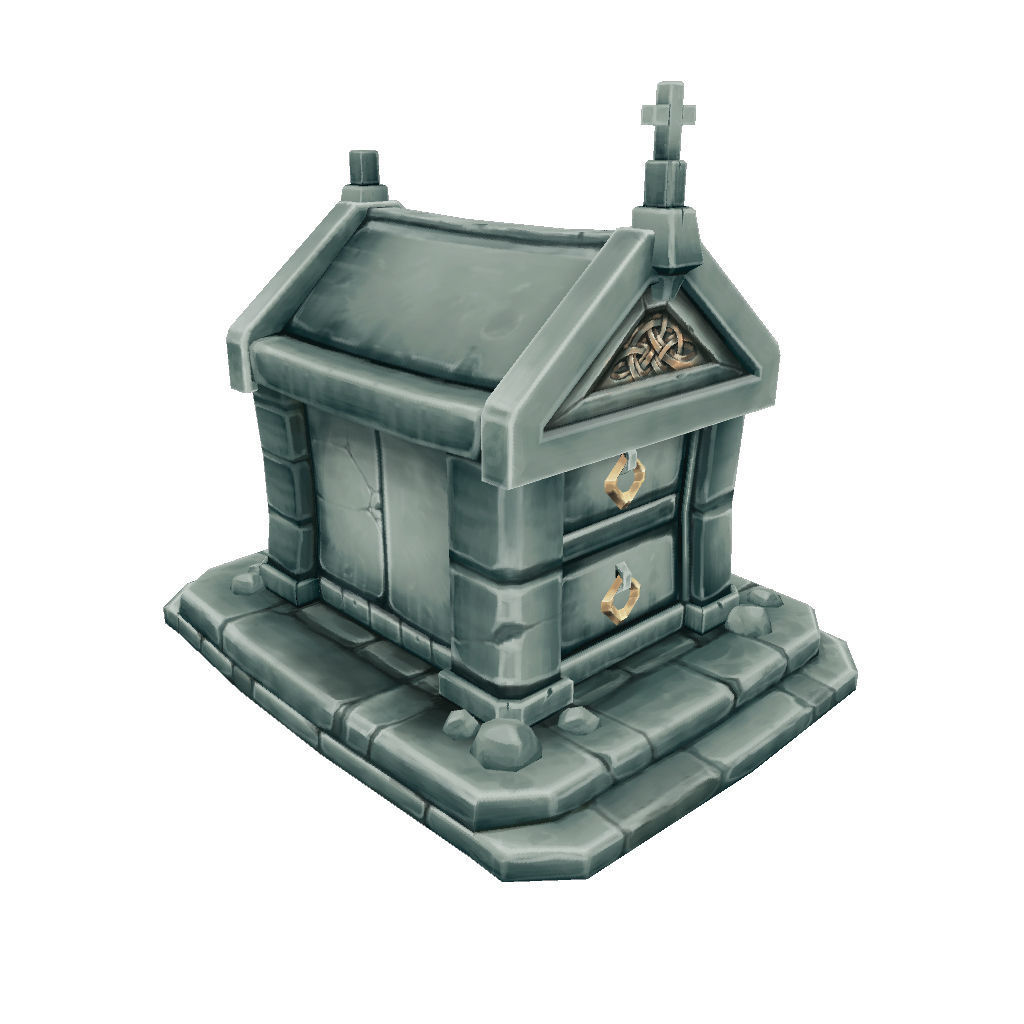 Cemetery Starter Set - Low Poly Hand Painted Low-poly 3D model_52