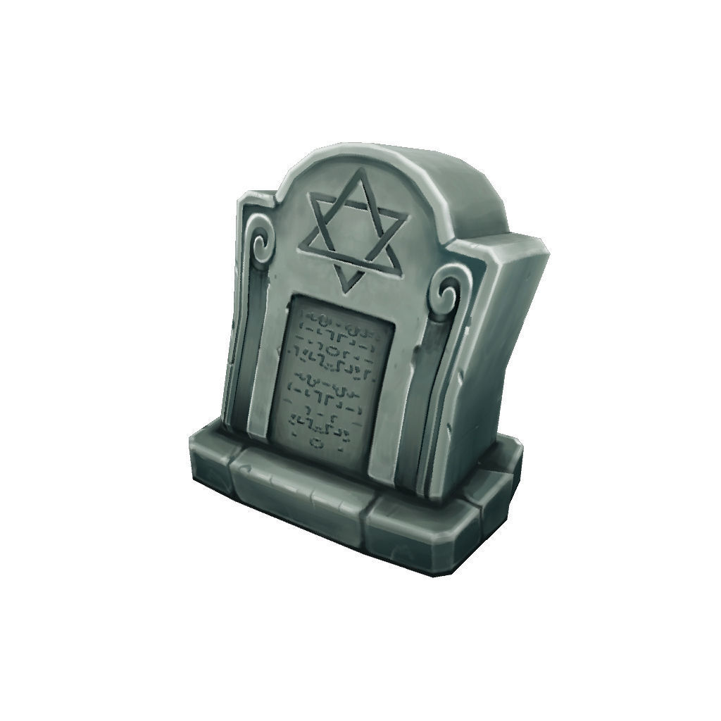 Cemetery Starter Set - Low Poly Hand Painted Low-poly 3D model_32
