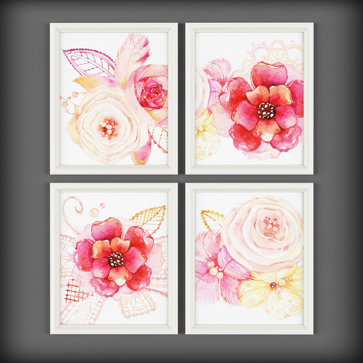 Picture Frames Low-poly 3D model_2