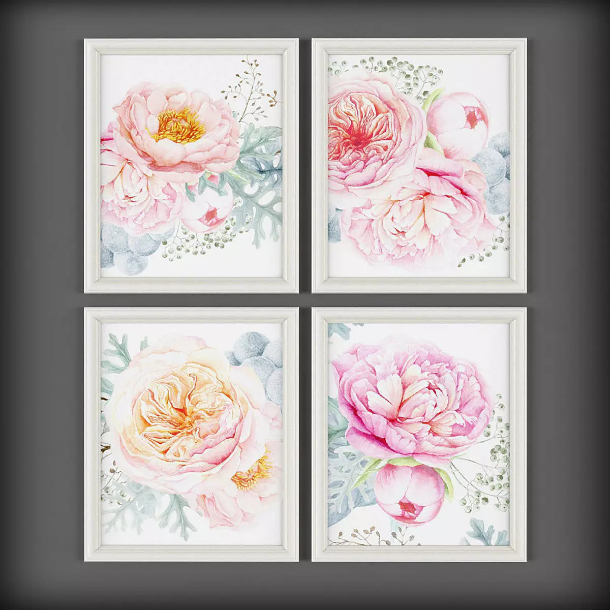 Picture Frames Low-poly 3D model_0