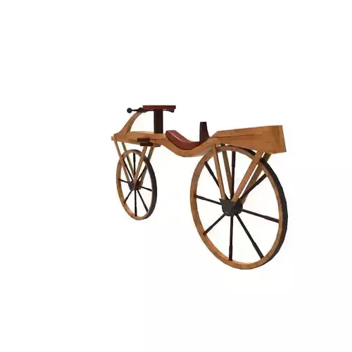 Draisine Bike Low-poly 3D model