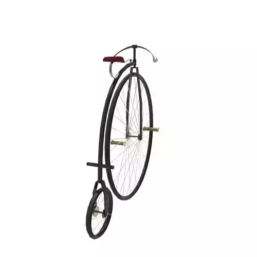 Penny Farthing Low-poly 3D model