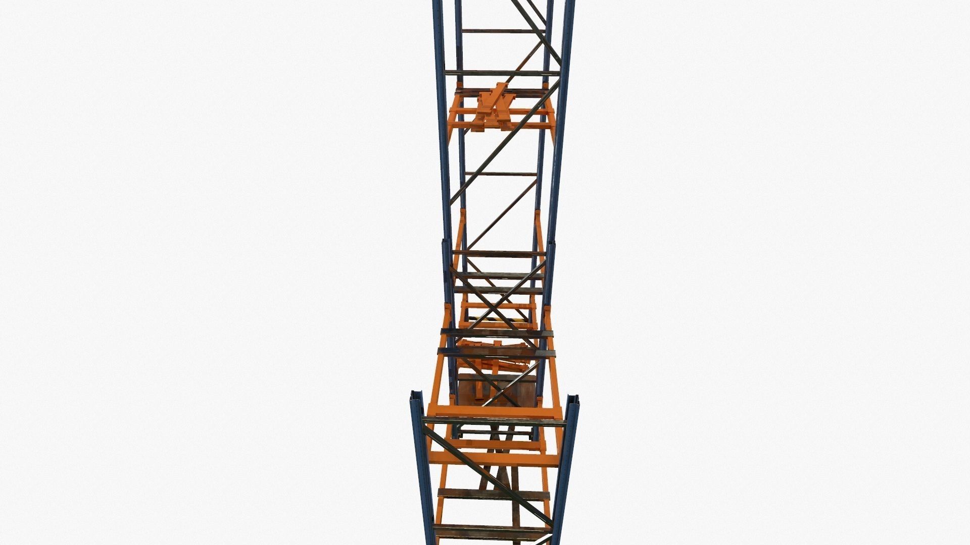 modular warehouse metal shelf Low-poly 3D model_23