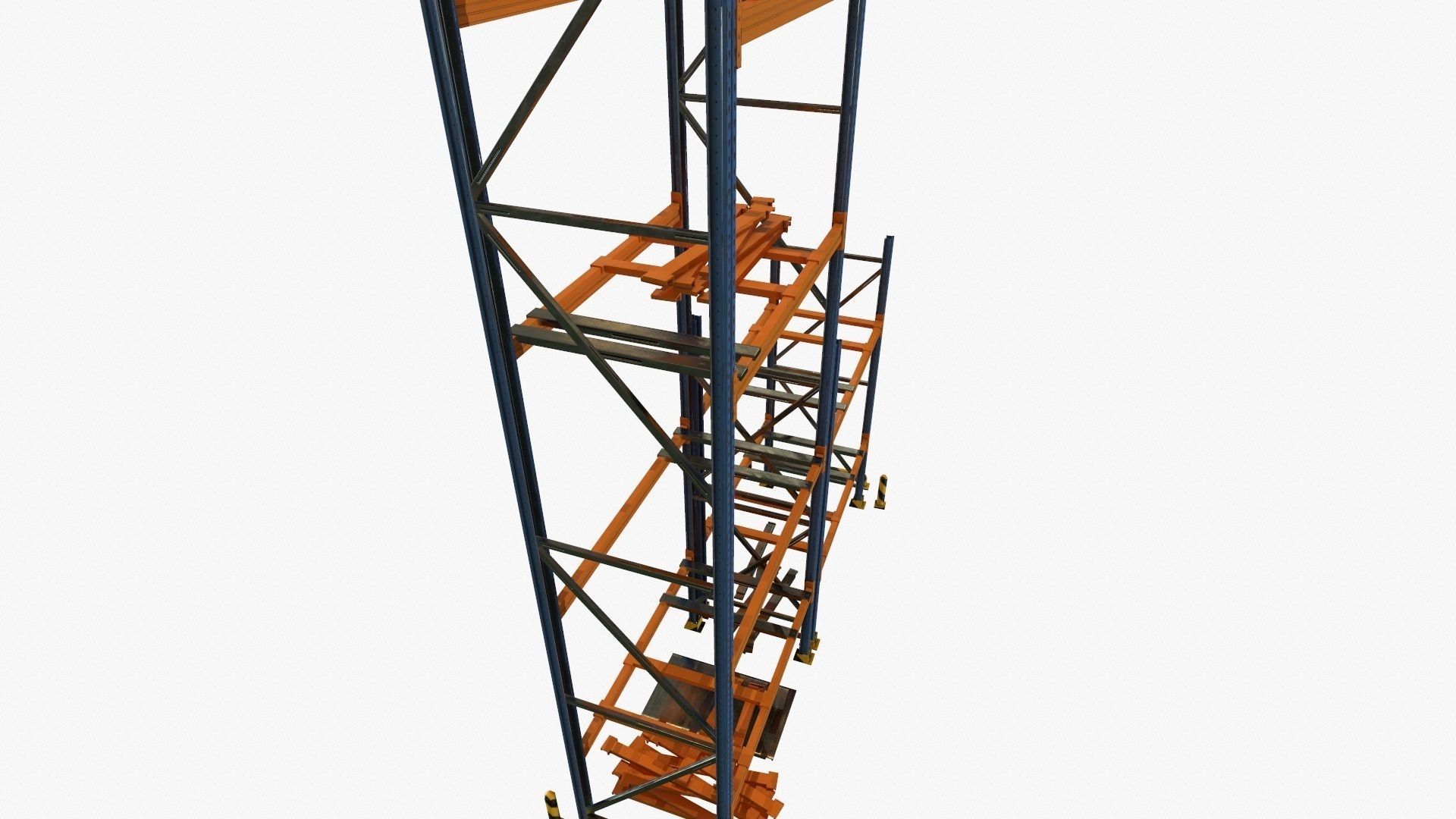 modular warehouse metal shelf Low-poly 3D model_26