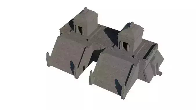 Mayan Temple Low-poly 3D model