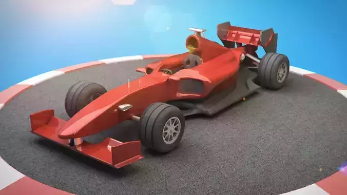 Red Formula 1 3D model 