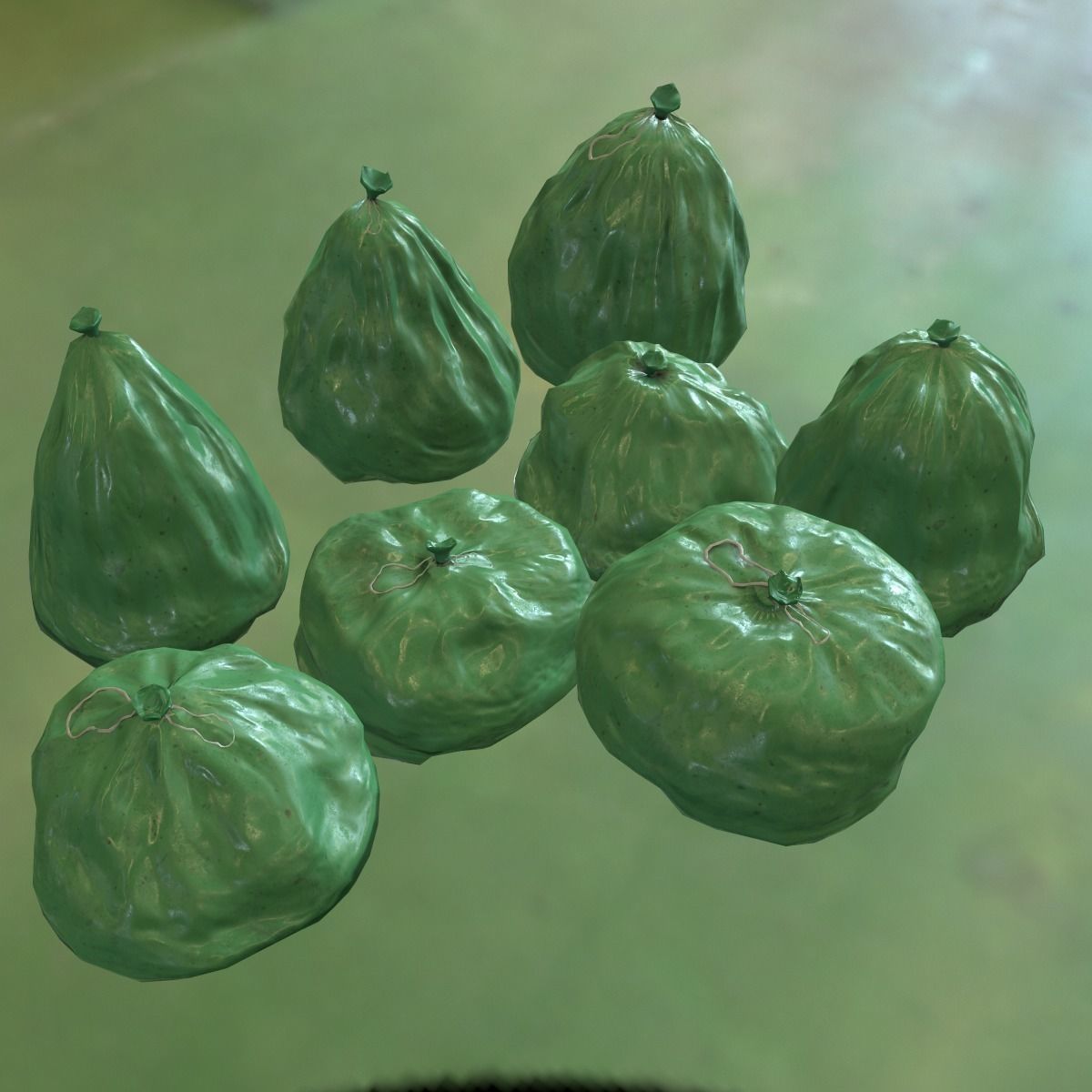 Trash Bags Pack Low-poly 3D model_10