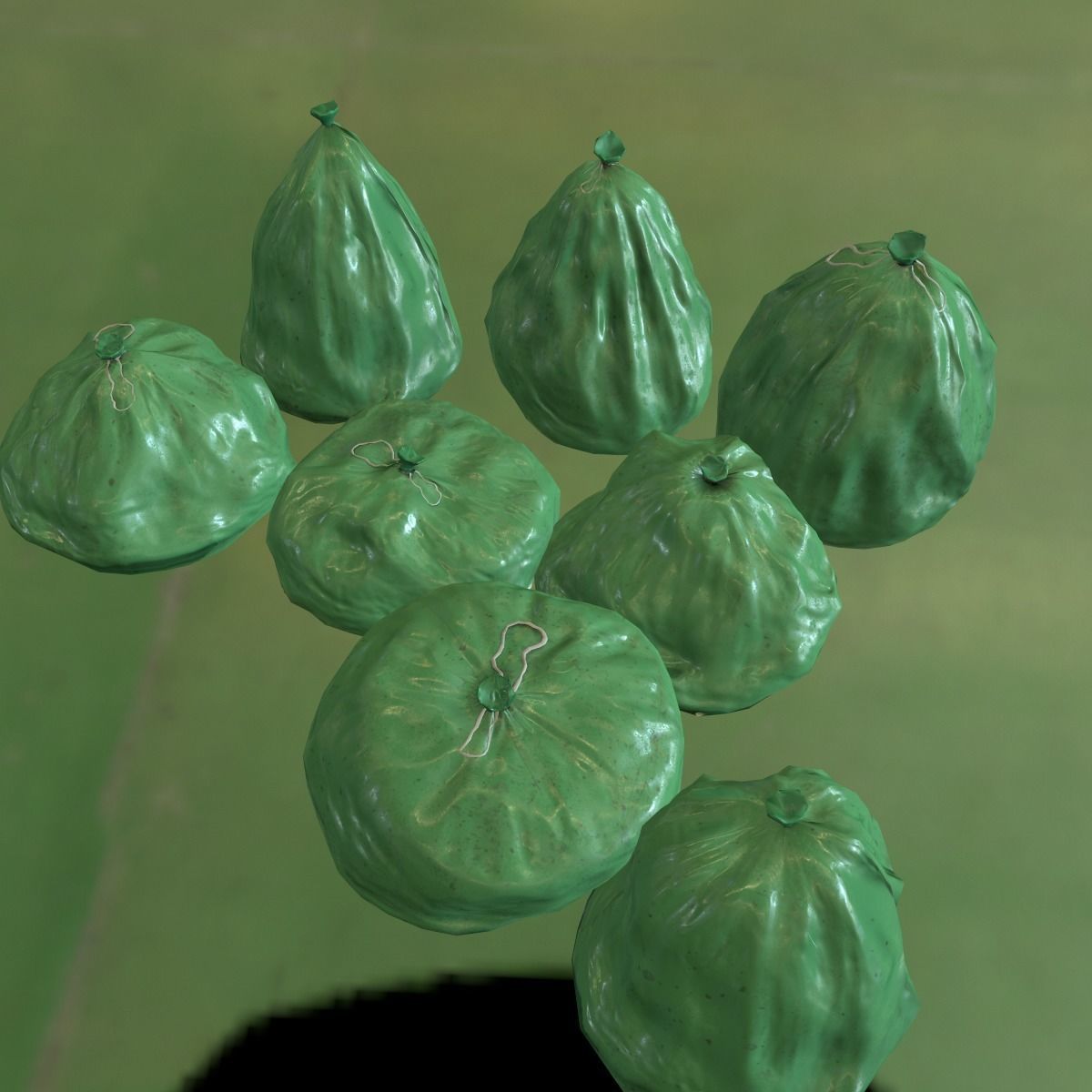 Trash Bags Pack Low-poly 3D model_5