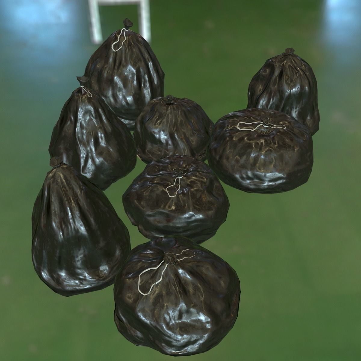 Trash Bags Pack Low-poly 3D model_7
