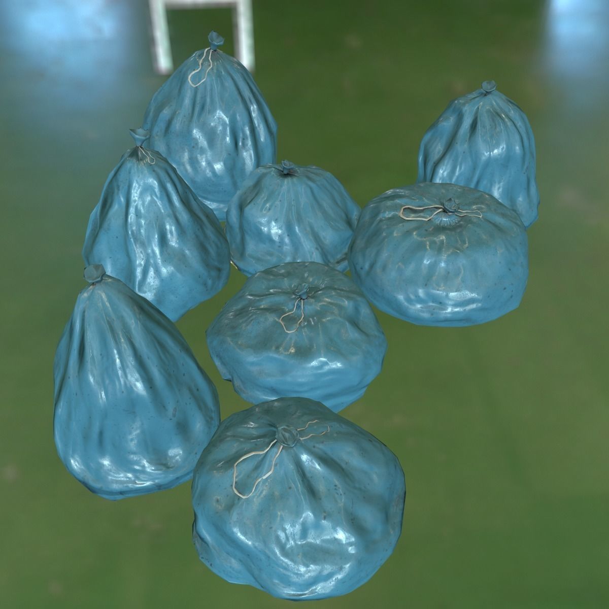 Trash Bags Pack Low-poly 3D model_13